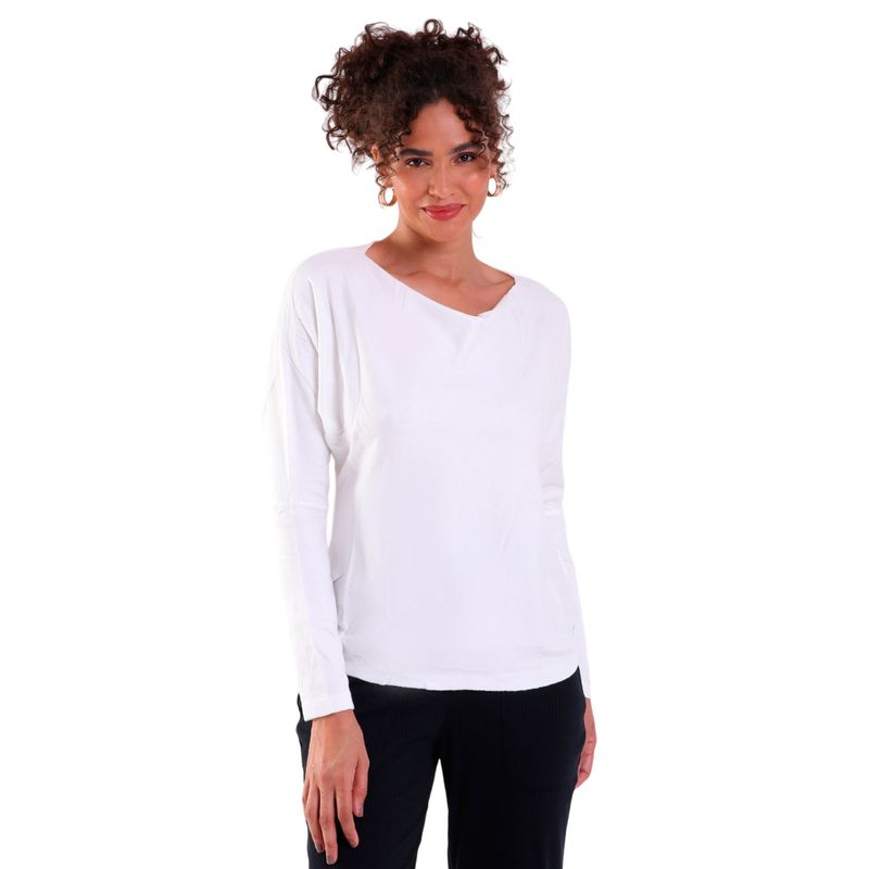 Blusa Feminina Manga Longa Gola Careca Tamanho Universal