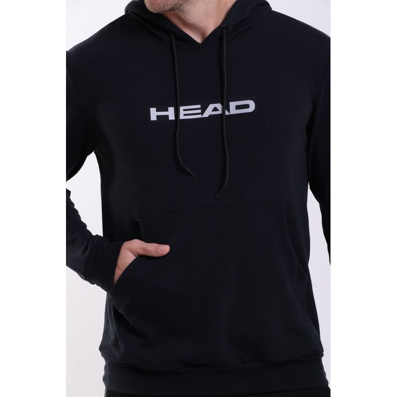 Blusa Masculina Moletinho Canguru com Capuz Head