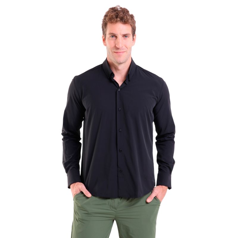 Camisa Social Microfibra Manga Longa Não Amassa