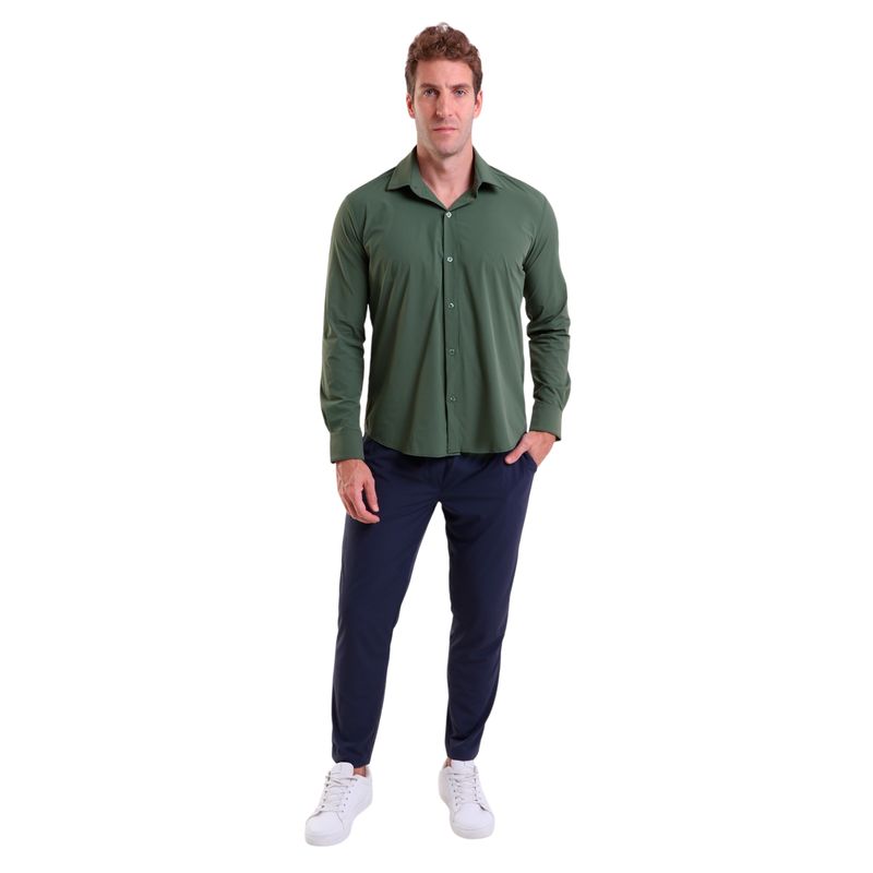 Camisa Social Microfibra Manga Longa Não Amassa