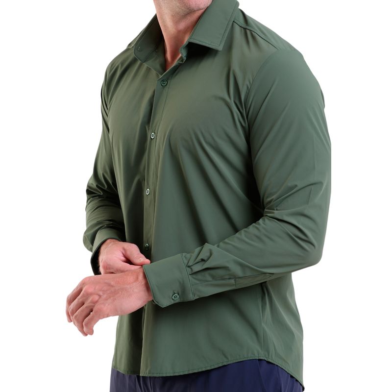 Camisa Social Microfibra Manga Longa Não Amassa