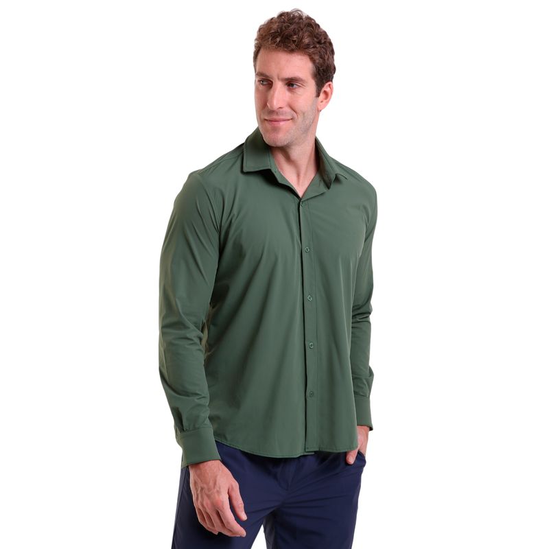 Camisa Social Microfibra Manga Longa Não Amassa
