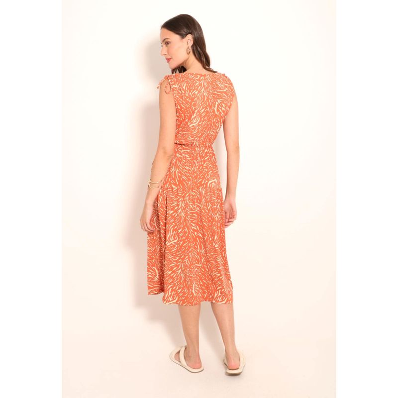 Vestido Longo Fluxy Duas Marias com Puxador no Ombro Pele