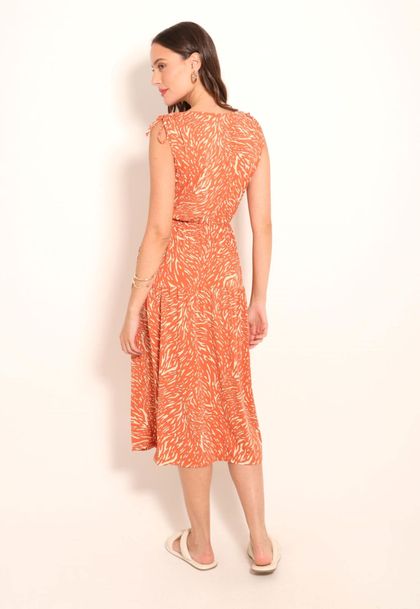 Vestido Longo Fluxy Duas Marias com Puxador no Ombro Pele