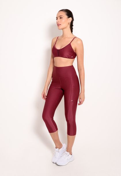Calça Feminina Capri New Ikat Com Bolsos