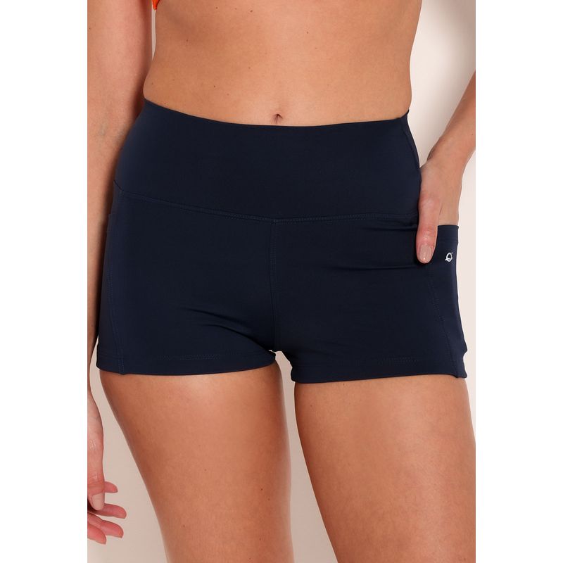 Short Tech Fitness Kelp com Bolsos Laterais