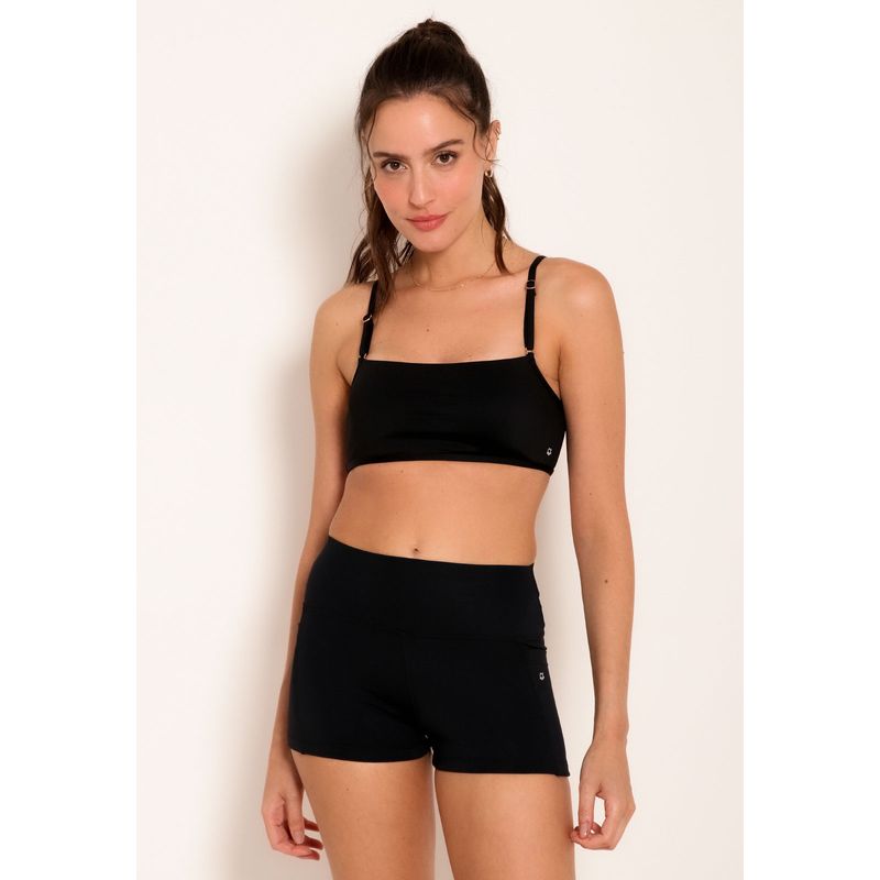 Short Tech Fitness Kelp com Bolsos Laterais