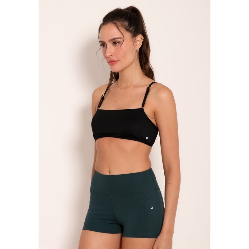 Short Tech Fitness Kelp com Bolsos Laterais