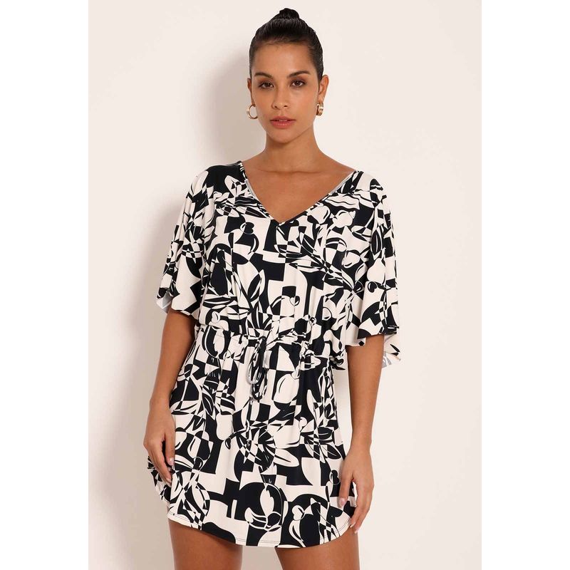 Vestido Fluxy Amplo Com Amarração Cajuart