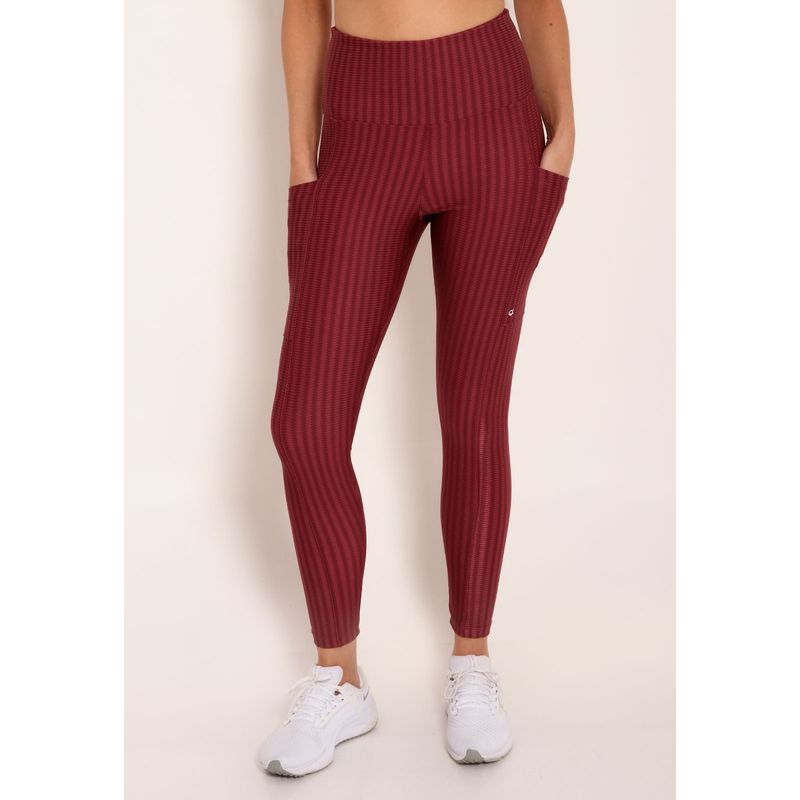 Calça Legging Progress 3D Com Recortes e Bolsos