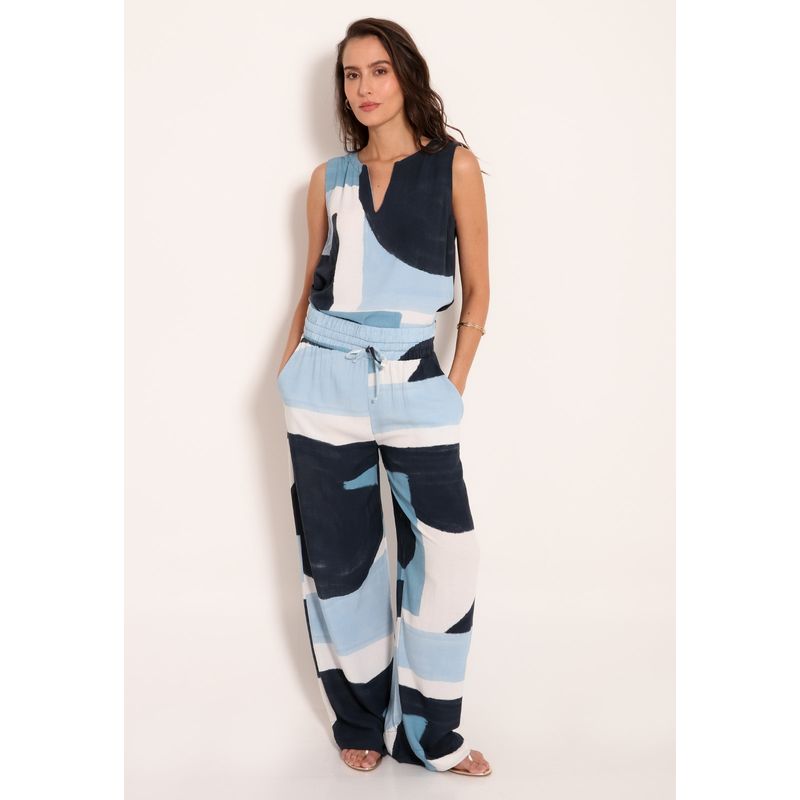 Regata Universe Decote V Com Fendas Laterias Blue Art