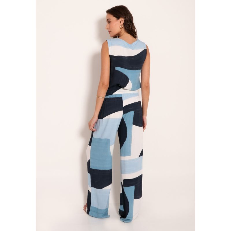 Regata Universe Decote V Com Fendas Laterias Blue Art
