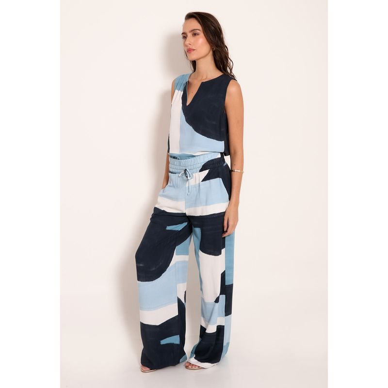Regata Universe Decote V Com Fendas Laterias Blue Art