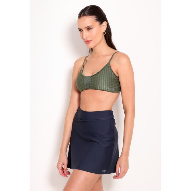 Short Saia Fitness Top Beach Corte À Fio