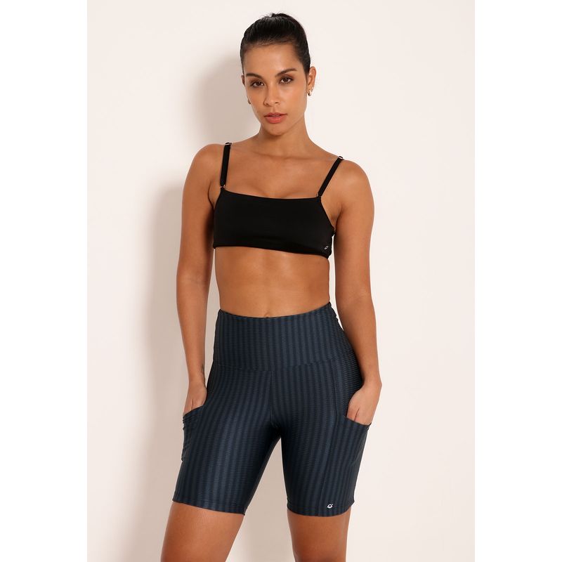 Bermuda Fitness Feminina Biker com Bolsos Laterais New Ikat