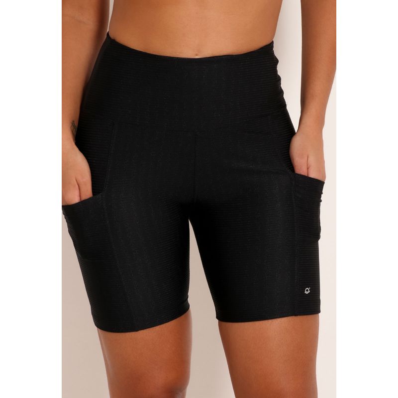 Bermuda Fitness Feminina Biker com Bolsos Laterais New Ikat