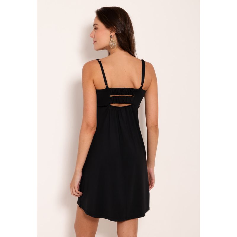 Vestido Curto Fluxy Com Laço No Busto