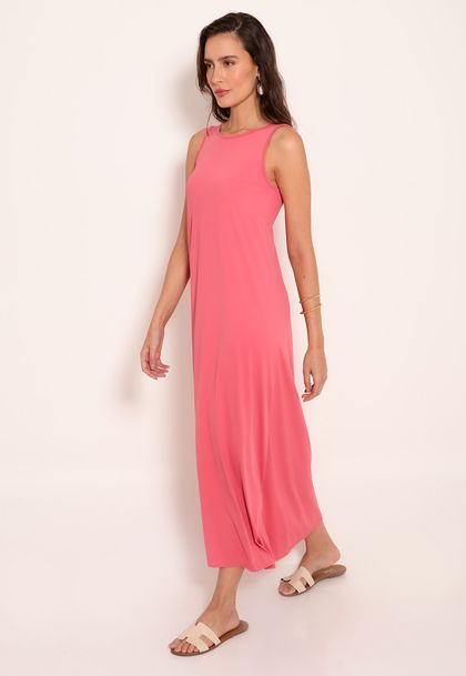 Vestido Fluxy Regata Decote Careca