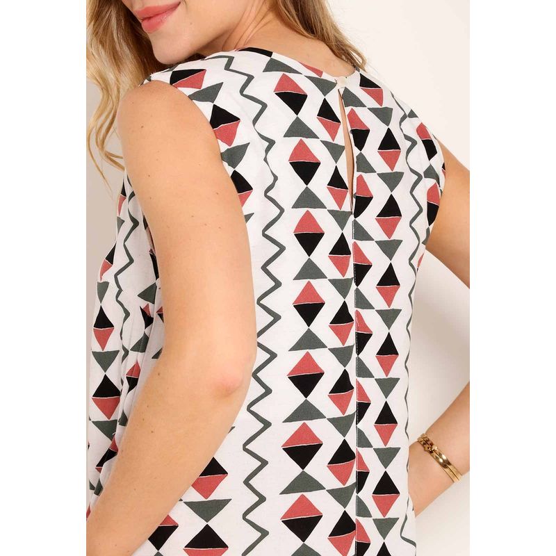 Vestido Feminino Longo Sem Manga Cardume