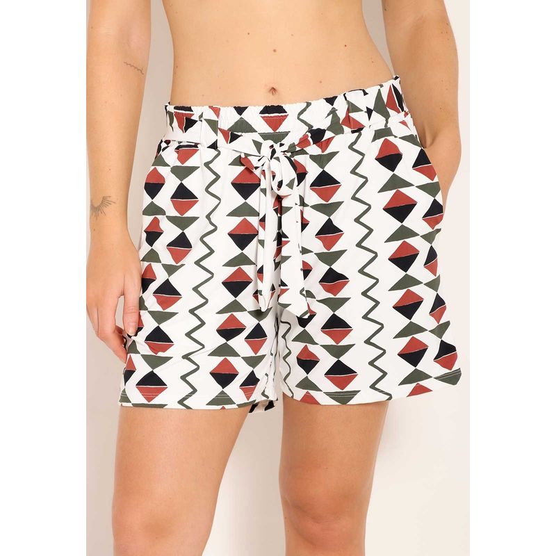 Shorts Feminino Fluxy Curto Com Cinto - Cardume