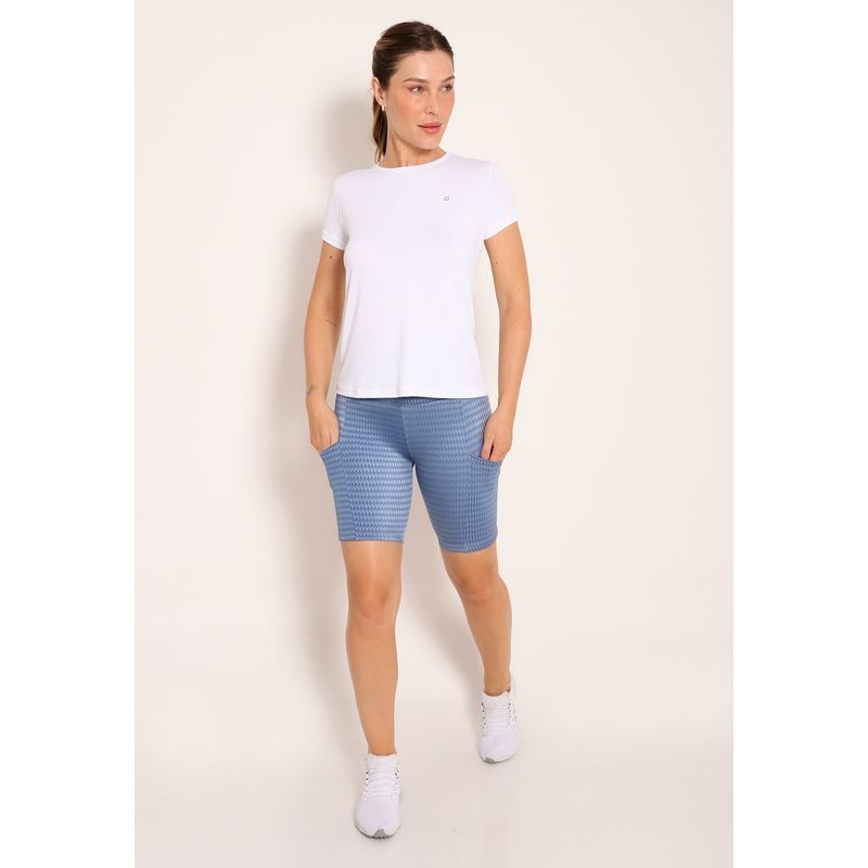 Bermuda Fitness Feminina Ciclista UV Com Bolsos