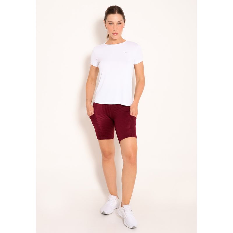 Bermuda Fitness Feminina Ciclista UV Com Bolsos