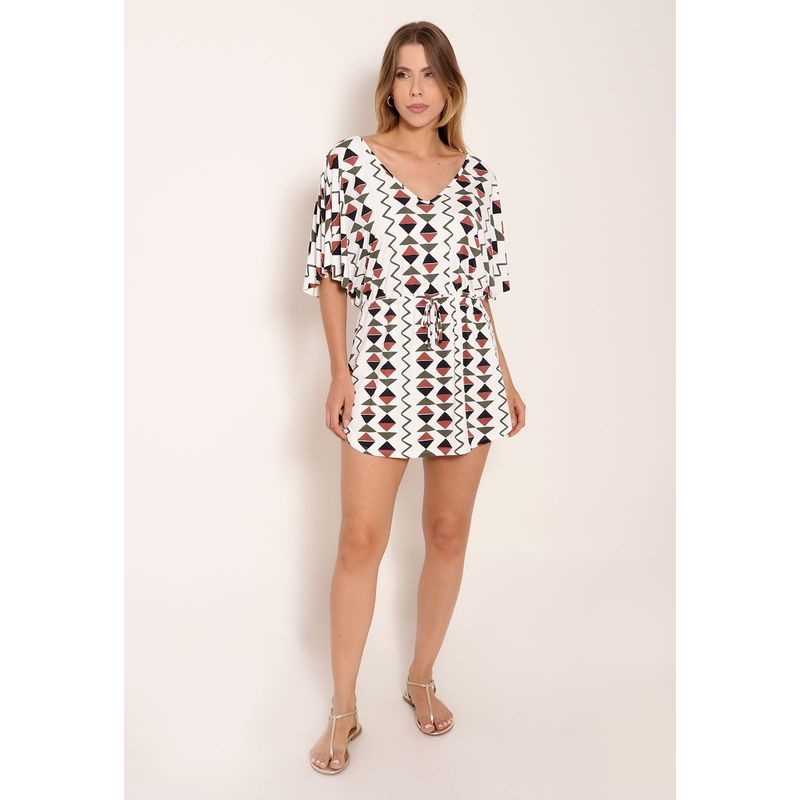 Vestido Fluxy Amplo Com Amarração Cardume