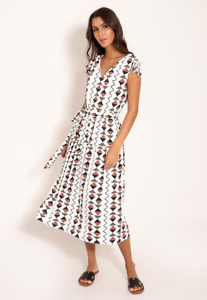 Vestido Longo Fluxy Duas Marias com Puxador no Ombro Cardume