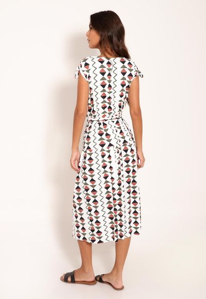 Vestido Longo Fluxy Duas Marias com Puxador no Ombro Cardume
