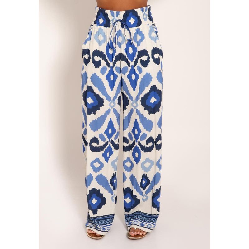 Calça Universe Pantalona com Bolsos Desejo Azul