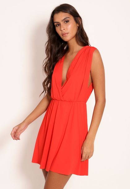 Vestido Curto Fluxy Transpassado