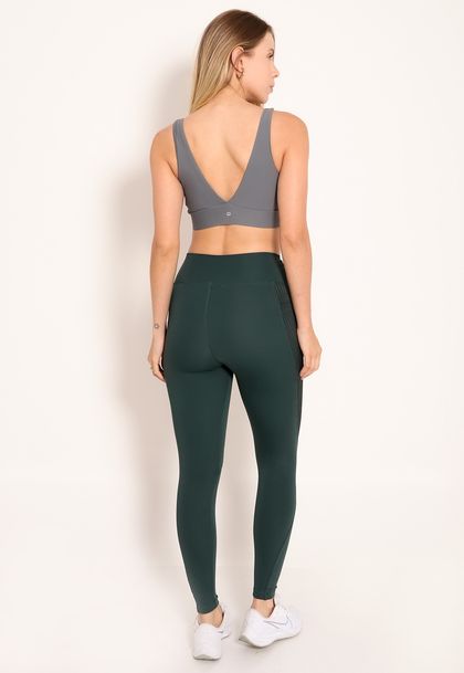 Calça Legging Tech Kelp Canelado Laterais