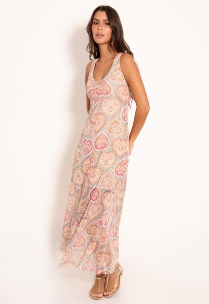 Vestido Regata Midi Tule Decote U - Dreams