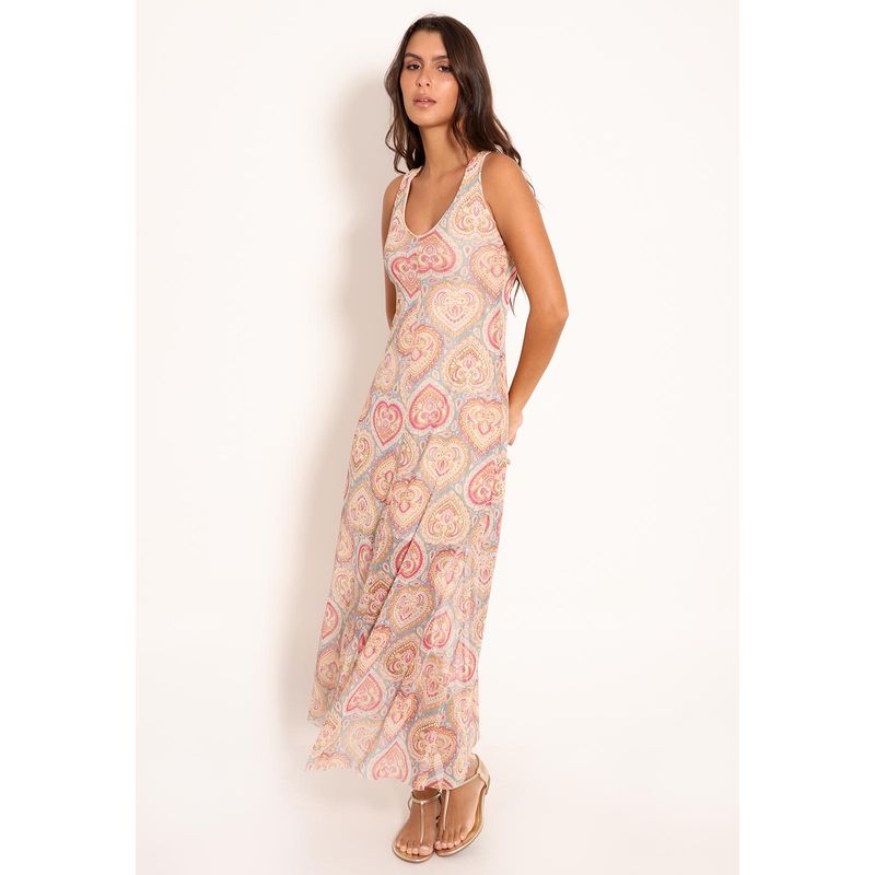 Vestido Regata Midi Tule Decote U - Dreams