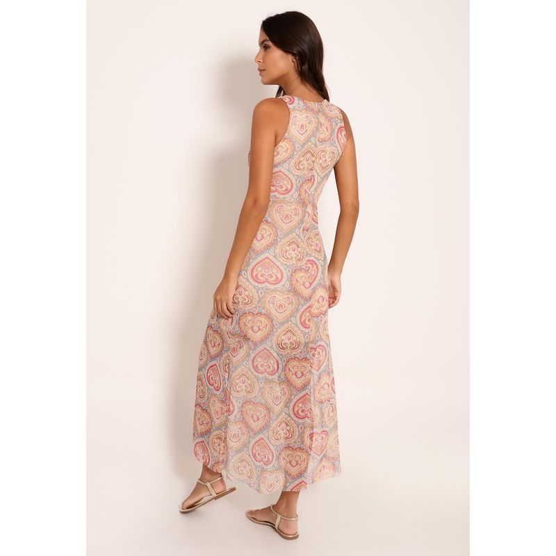 Vestido Regata Midi Tule Decote U - Dreams