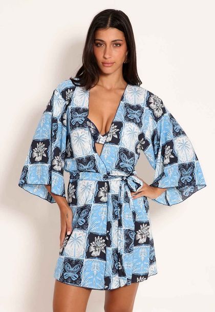 Kimono Microfibra Stamp