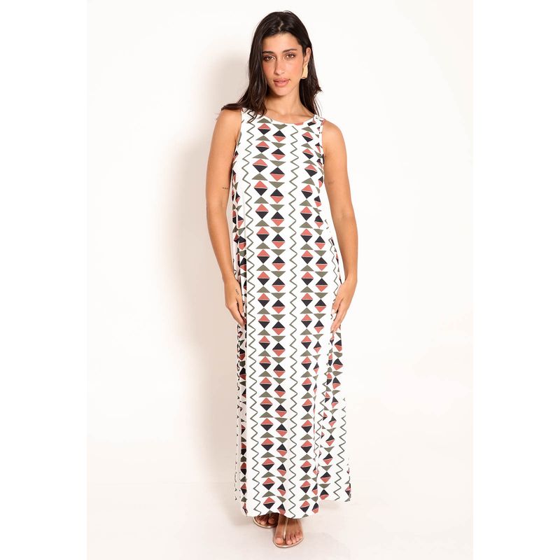 Vestido Fluxy Regata Decote Careca Cardume