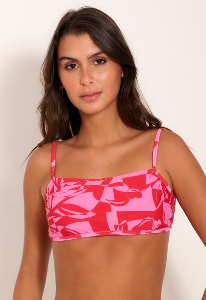 Top De Biquini Bojo Faixa Com Regulador - Pink Cajuart