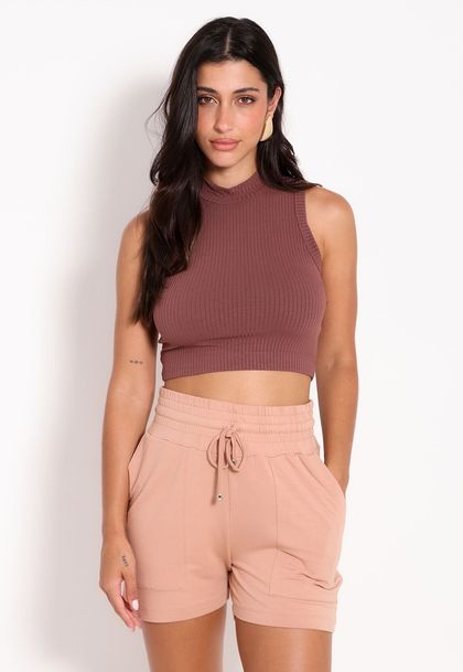 Blusa Cropped Feminino Mullet