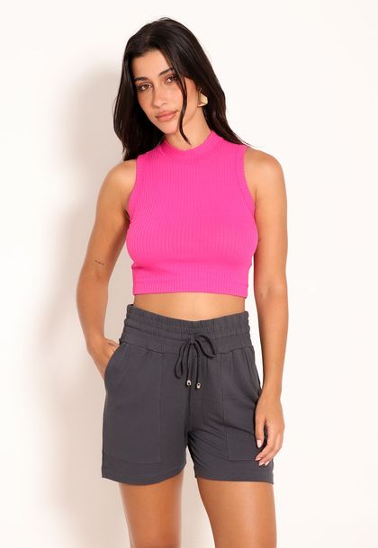 Blusa Cropped Feminino Mullet