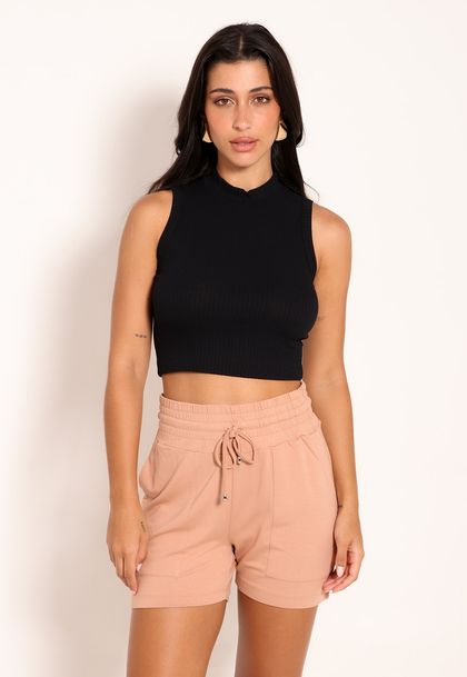 Blusa Cropped Feminino Mullet