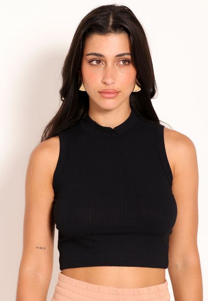 Blusa Cropped Feminino Mullet