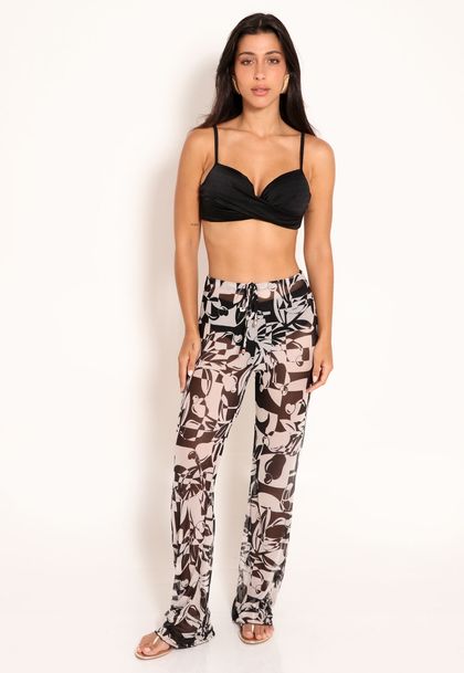 Calça Feminina Tule Reta - Cajuart