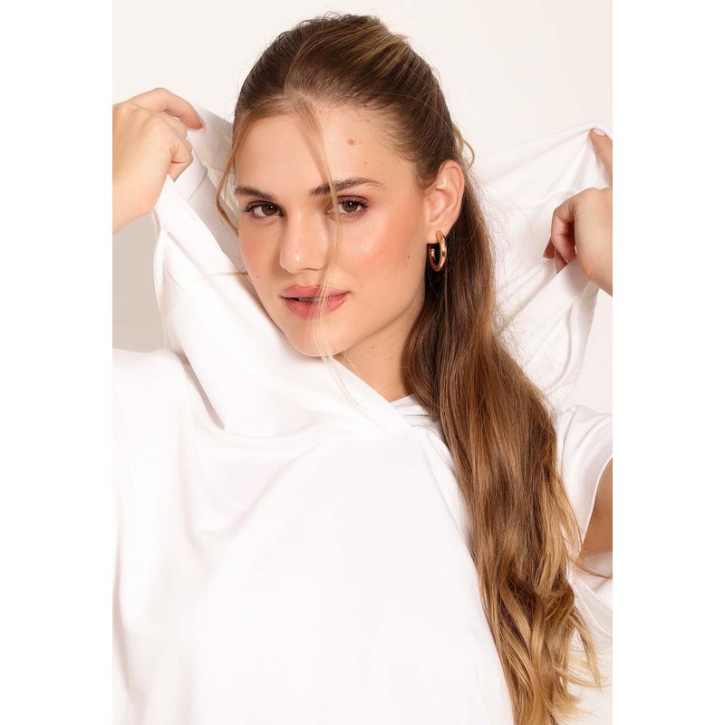 Blusa Com Capuz Gola V e Amarração