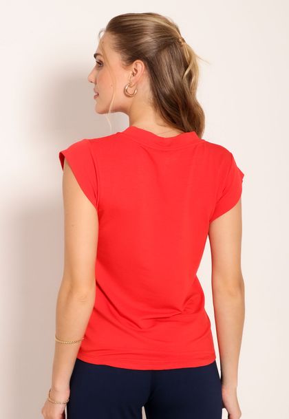 Blusa Feminina Básica Gola V