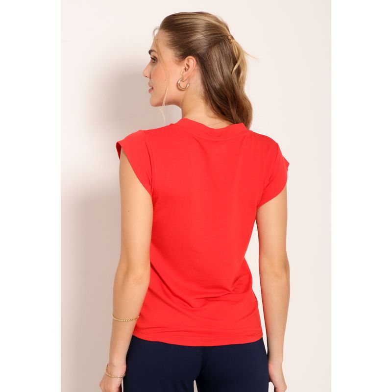 Blusa Feminina Básica Gola V