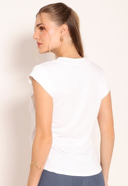 Blusa Feminina Básica Gola V