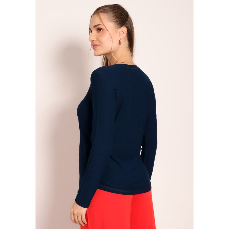 Blusa Feminina Lisa Manga Longa
