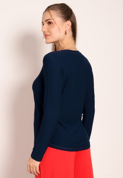 Blusa Feminina Lisa Manga Longa