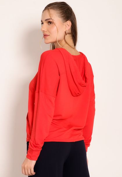 Blusa Com Capuz Bolso Canguru e Amarração